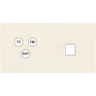 MODELEC - Façade Désir Ivoire Mat Double Horizontale C3 M1