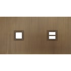 MODELEC - Façade Empreintes VOLUME Vieux Bronze Double Horiz 1 bouton carré Chargeur USB M