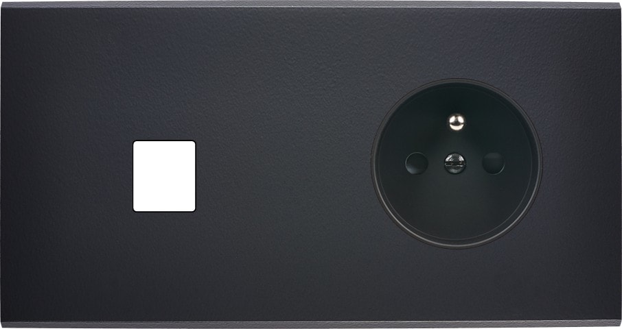 MODELEC - Façade Confidence Laiton Noir Mat Double Horizontale M1 PC