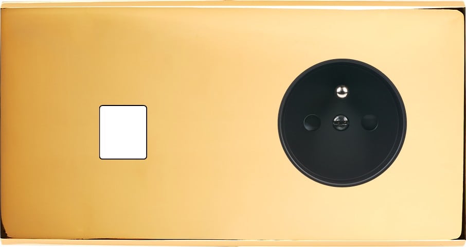 MODELEC - Façade Confidence Laiton Or Miroir Double Horizontale M1 PC