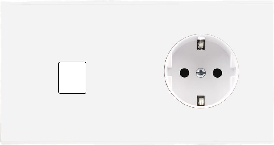 MODELEC - Façade Confidence Laiton Blanc Email Double Horizontale M1 PCK