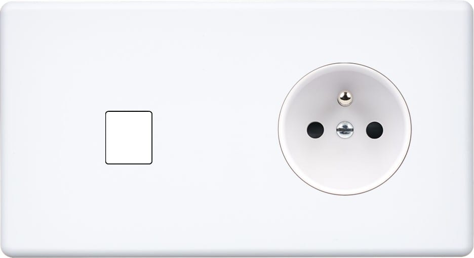 MODELEC - Façade Hitera Blanc Soft Double Horizontale M1 Pc