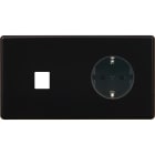 MODELEC - Façade Hitera Noir Soft Touch Double Horizontale M1 Pck