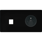 MODELEC - Façade "M" Noir Mat Double Horizontale 1 Media 1 Prise magnétique