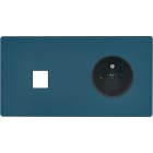 MODELEC - Façade "M" Gris Mat Double Horizontale 1 Media 1 Prise magnétique