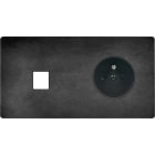 MODELEC - Façade "M" Acier Verni Double Horizontale 1 Media 1 Prise magnétique