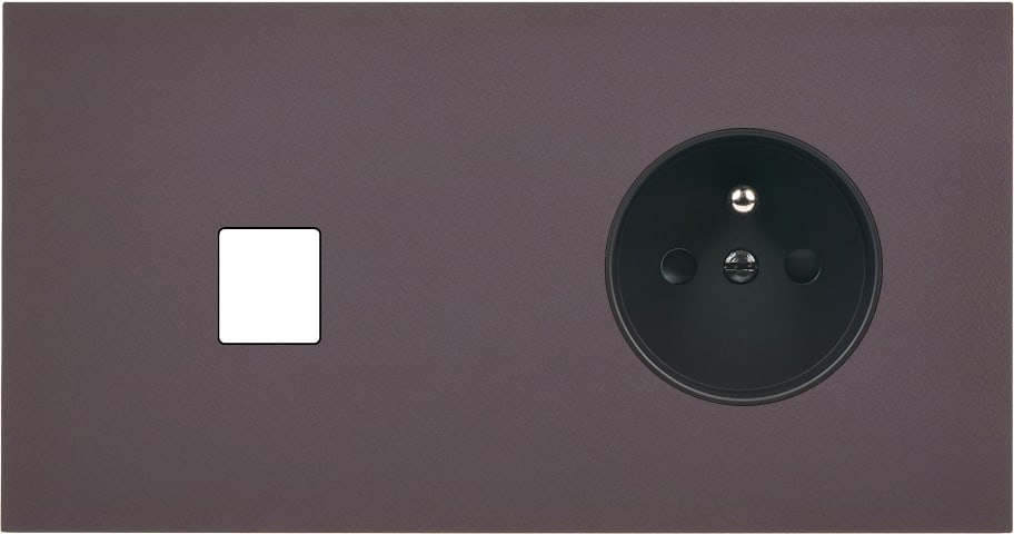 MODELEC - Façade Désir Anthracite Mat Double Horizontale M1 PC