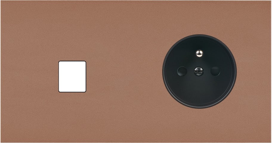 MODELEC - Façade Désir Moka Mat Double Horizontale M1 PC