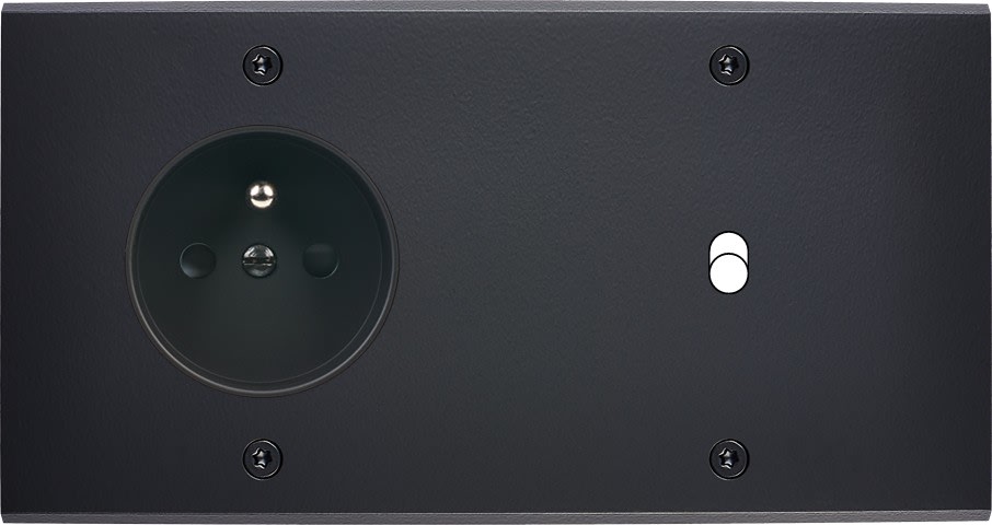 MODELEC - Façade Confidence Laiton Noir Mat Double Horizontale PC B1 Vis