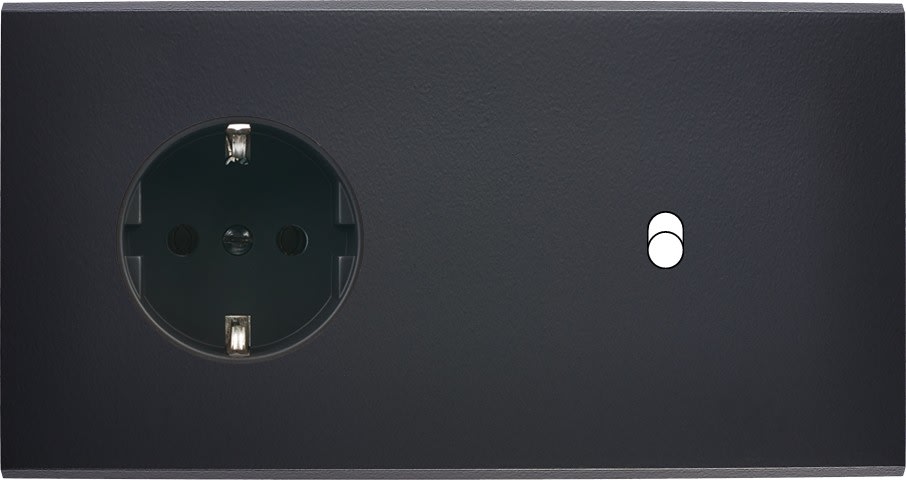 MODELEC - Façade Confidence Laiton Noir Mat Double Horizontale PCK B1