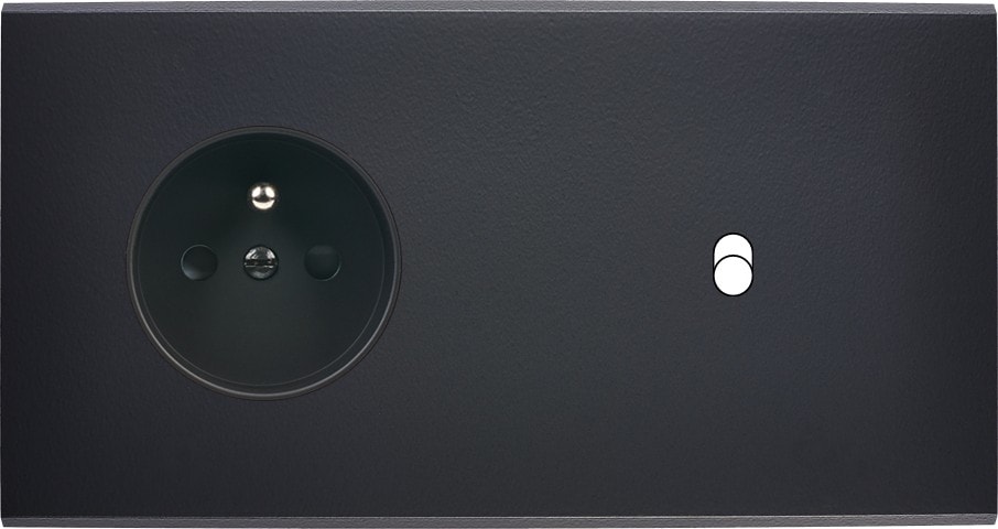 MODELEC - Façade Confidence Laiton Noir Mat Double Horizontale PC B1