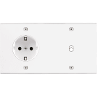 MODELEC - Façade Confidence Laiton Blanc Mat Double Horizontale PCK B1 à Vis