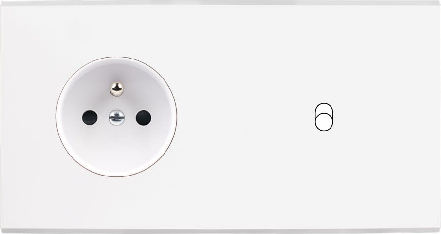 MODELEC - Façade Confidence Laiton Blanc Mat Double Horizontale PC B1