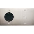 MODELEC - Façade Confidence Laiton Nickel Satine Double Horizontale PCK B1 à Vis