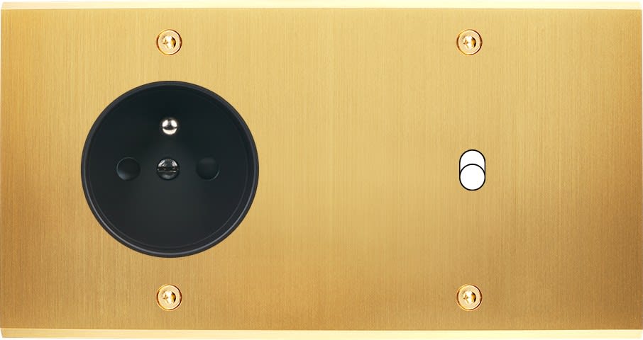 MODELEC - Façade Confidence Laiton Satine Double Horizontale PC B1 à Vis