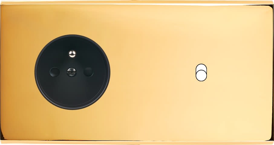 MODELEC - Façade Confidence Laiton Or Miroir Double Horizontale PC B1