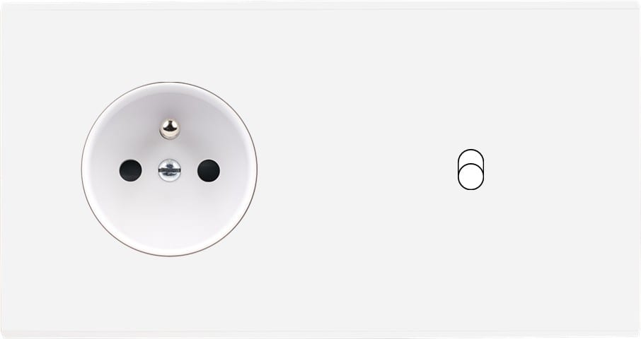 MODELEC - Façade Confidence Laiton Blanc Email Double Horizontale PC B1 A Aimant