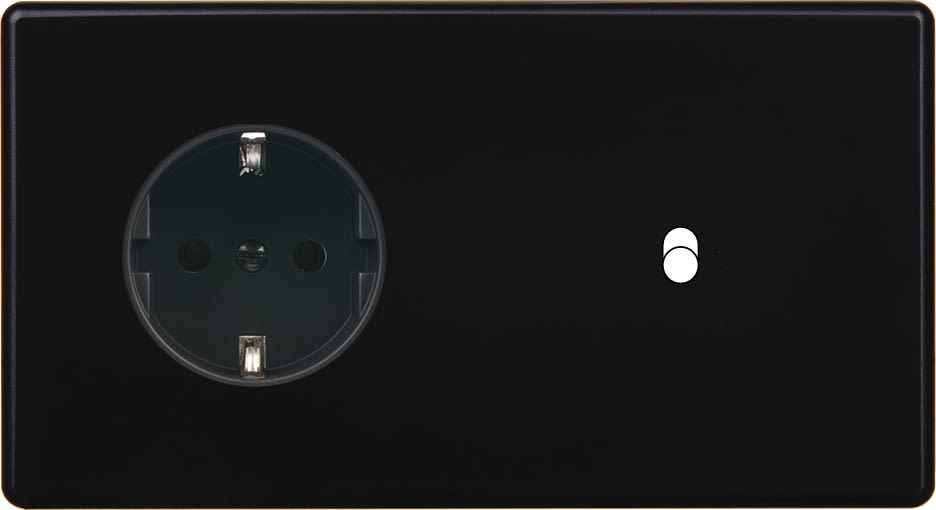 MODELEC - Façade Hitera Noir Soft Touch Double Horizontale PCK B1