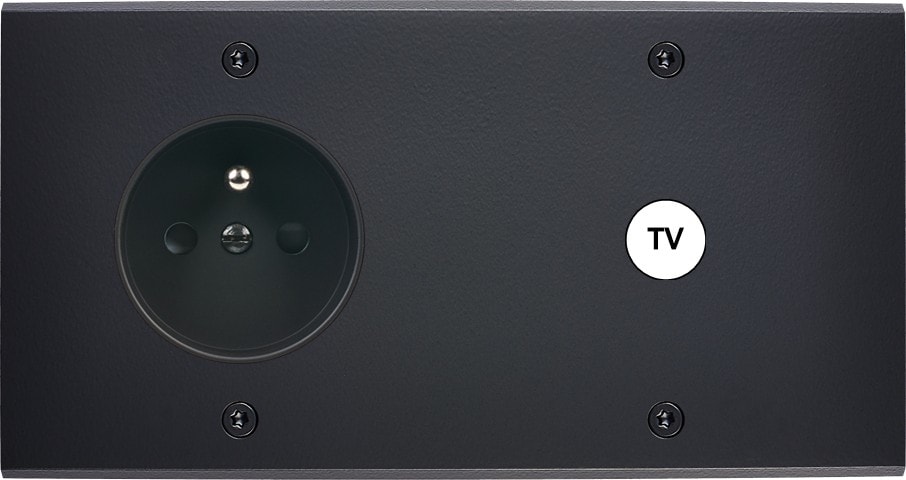 MODELEC - Façade Confidence Laiton Noir Mat Double Horizontale PC C1 à Vis