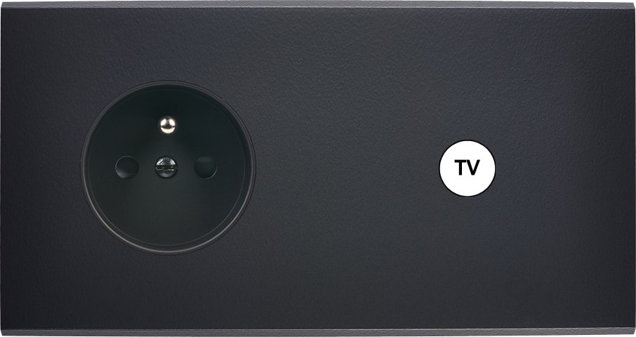 MODELEC - Façade Confidence Laiton Noir Mat Double Horizontale PC C1