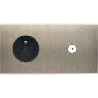 MODELEC - Façade Confidence Laiton Acier Brosse Double Horizontale PC C1