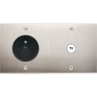 MODELEC - Façade Confidence Laiton Nickel Satine Double Horizontale PC C1 à Vis