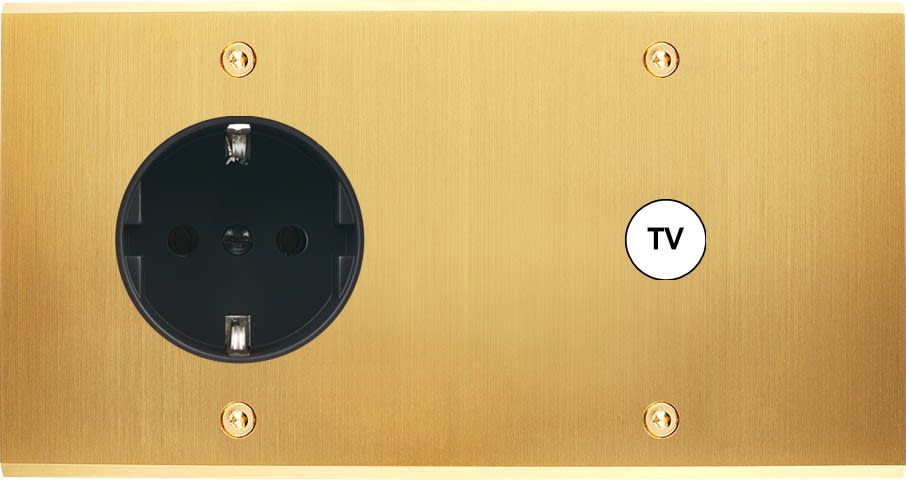 MODELEC - Façade Confidence Laiton Satine Double Horizontale PCK C1 Vis