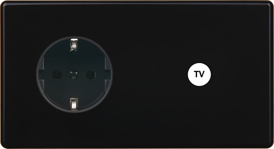 MODELEC - Façade Hitera Noir Soft Touch Double Horizontale PCK C1