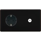 MODELEC - Façade Hitera Noir Soft Touch Double Horizontale PCK C1