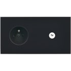 MODELEC - Façade Désir Noir Mat Double Horizontale PC C1