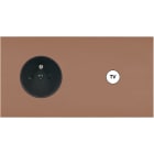 MODELEC - Façade Désir Moka Mat Double Horizontale PC C1