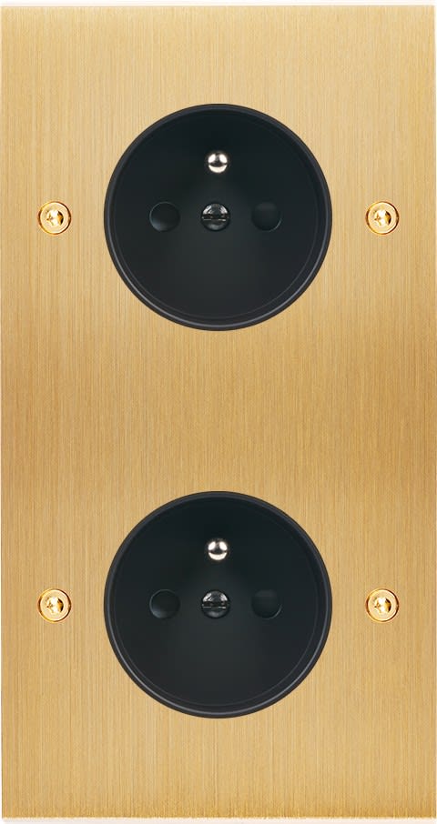 MODELEC - Façade Confidence Laiton Brosse Double Verticale PC Pc à Vis