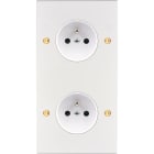 MODELEC - Façade Confidence Laiton Blanc Email Double Verticale PC Pc à Vis