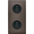 MODELEC - Façade "M" Laiton Canon De Fusil Double Verticale 1 Prise 1 Prise magnétique