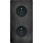 MODELEC - Façade "M" Acier Verni Double Verticale 1 Prise 1 Prise magnétique