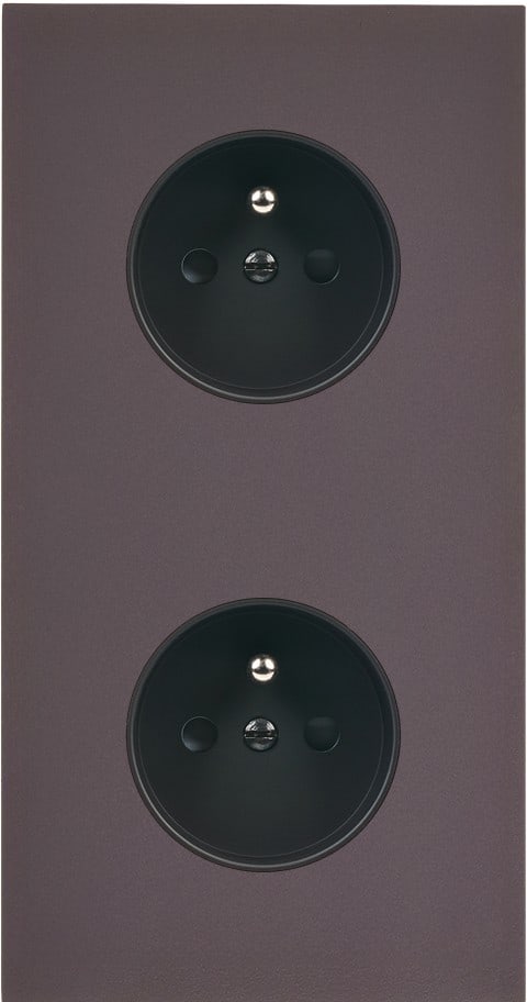 MODELEC - Façade Désir Anthracite Mat Double Verticale PC Pc