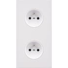 MODELEC - Façade Désir Blanc Mat Double Verticale PC Pc