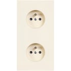 MODELEC - Façade Désir Ivoire Mat Double Verticale PC Pc