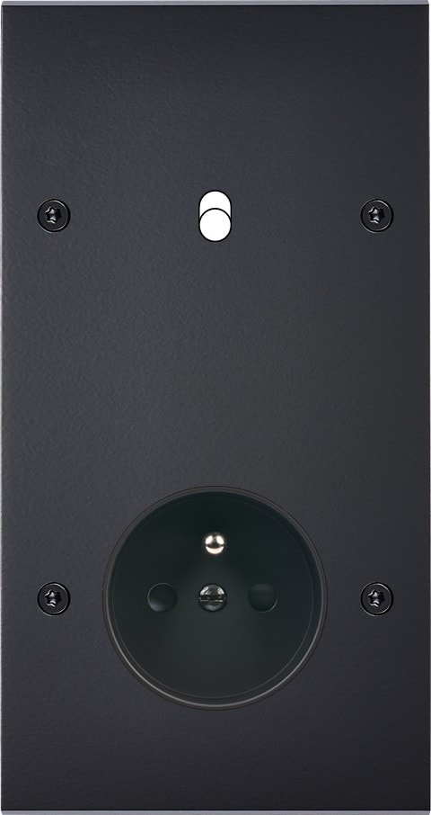 MODELEC - Façade Confidence Laiton Noir Mat Double Verticale B1 PC à Vis