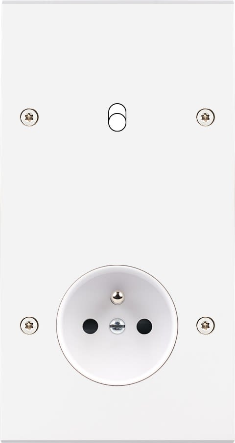 MODELEC - Façade Confidence Laiton Blanc Mat Double Verticale B1 PC à Vis