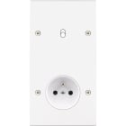 MODELEC - Façade Confidence Laiton Blanc Mat Double Verticale B1 PC à Vis