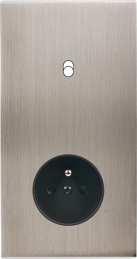 MODELEC - Façade Confidence Laiton Nickel Sat Double Verticale B1 Pc