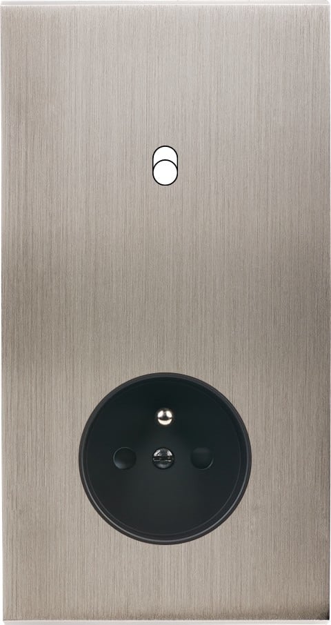 MODELEC - Façade Confidence Laiton Nickel Sat Double Verticale B1 Pc