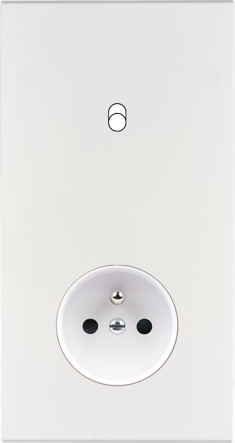 MODELEC - Façade Confidence Laiton Blanc Email Double Verticale B1 Pc