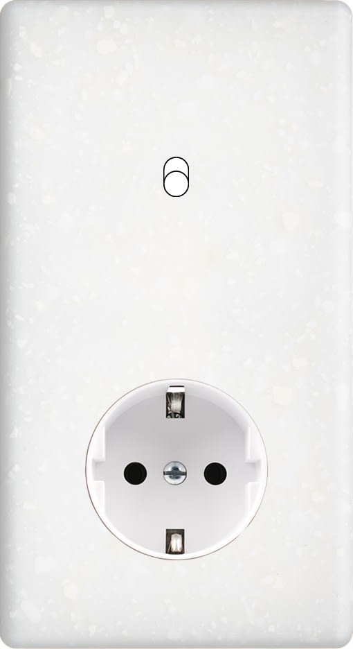 MODELEC - Façade Hitera Terrazzo Blanc Double Verticale B1 Pck