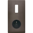 MODELEC - Façade "M" Laiton Canon De Fusil Double Verticale 1 Bouton 1 Prise magnétique