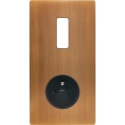 MODELEC - Façade "M" Laiton Vieux Bronze Double Verticale 1 Bouton 1 Prise magnétique