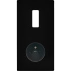 MODELEC - Façade "M" Noir Mat Double Verticale 1 Bouton 1 Prise magnétique