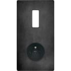 MODELEC - Façade "M" Acier Verni Double Verticale 1 Bouton 1 Prise magnétique