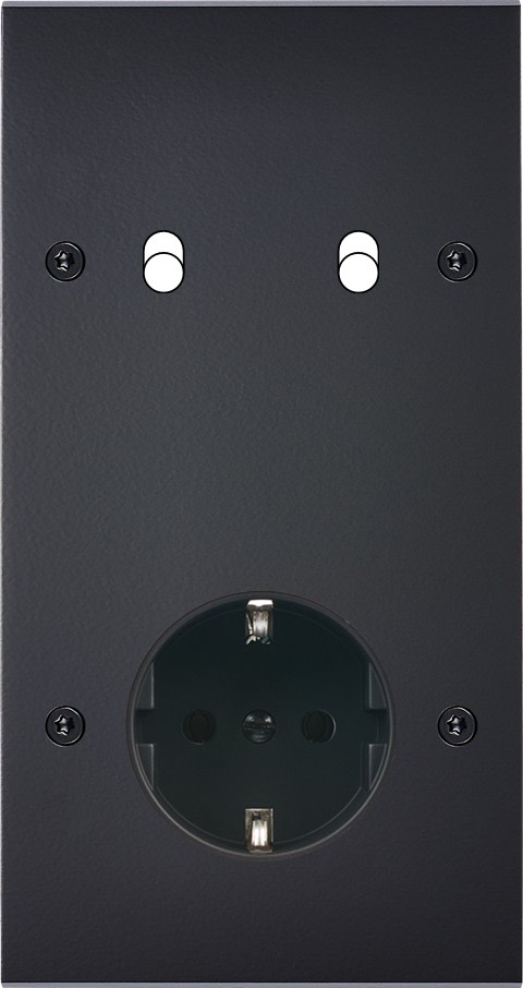MODELEC - Façade Confidence Laiton Noir Mat Double Verticale B2 PCK Vis
